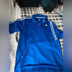 Royal blue adidas polo shirt